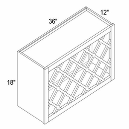 Profile Maple WR3618: Wine Rack Cabinet: RTA Kitchen Cabinets