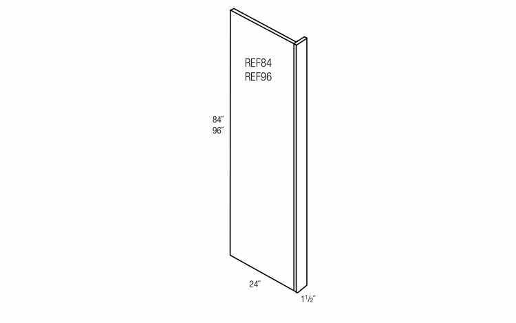 REF84: Refrigerator End Panel With Filler: Essex RTA Kitchen Cabinet