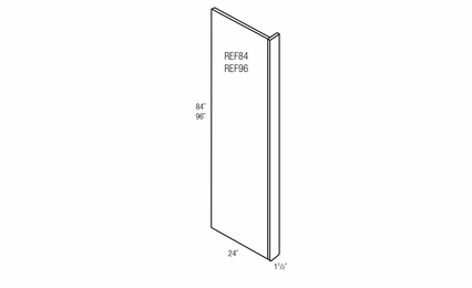 REF96: Refrigerator End Panel With Filler: Essex RTA Kitchen Cabinet