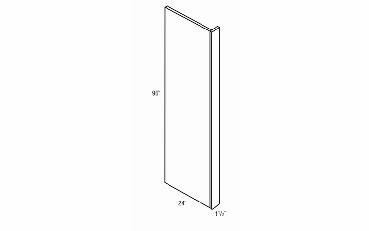 REF96: Refrigerator End Panel: Trenton Slab RTA Kitchen Cabinet