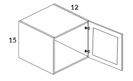 Richmond Stone 1215: Single Door Wall Cabinet: Assembled Kitchen Cabinets