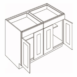 Richmond Stone B48: 4 Door, 2 Drawer Base Cabinet: Assembled Kitchen Cabinets