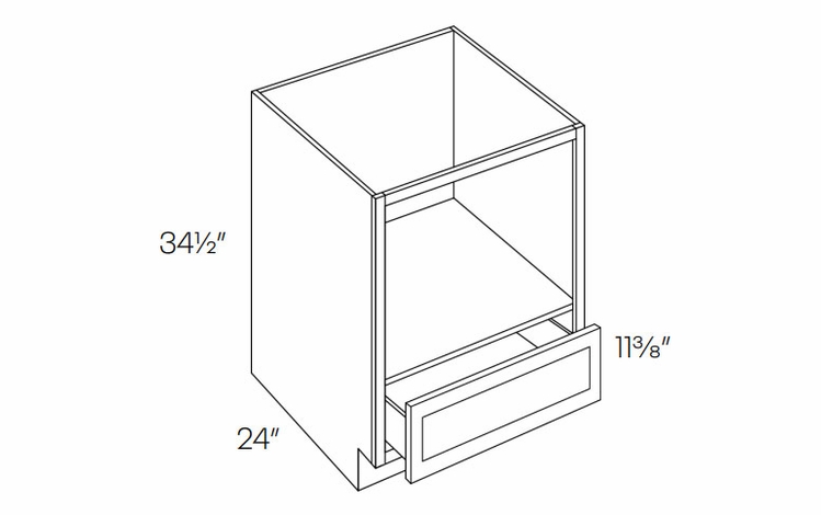 Richmond Stone MCB24: Microwave Base Cabinet: Assembled Kitchen Cabinets