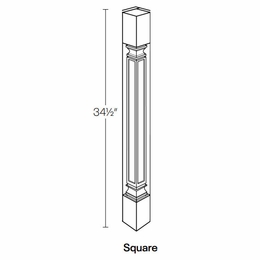 Richmond Stone POST-S-CR: Square Corner Post: Assembled Kitchen Cabinets