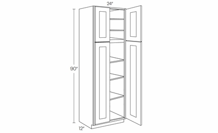 Richmond Stone UC2412X90: Utility Cabinet: Assembled Kitchen Cabinets