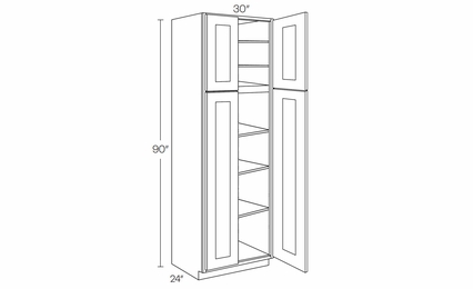 Richmond Stone UC3024X90: Utility Cabinet: Assembled Kitchen Cabinets