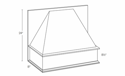 Richmond Stone WHV36: Valanced Wood Hood: Assembled Kitchen Cabinets
