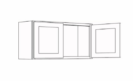 Richmond White 3018: Double Door Wall Cabinet: Assembled Kitchen Cabinets