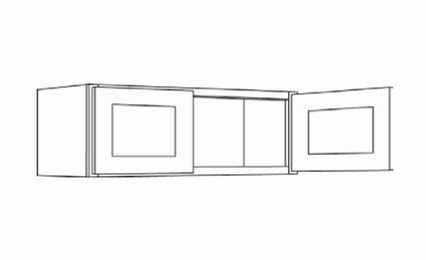 Richmond White 3312: Double Door Wall Cabinet: Assembled Kitchen Cabinets