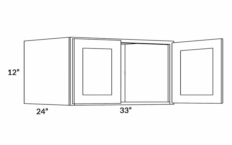 Richmond White 3312X24: 24" Deep Wall Cabinet: Assembled Kitchen Cabinets