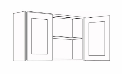 Richmond White 3324: Double Door Wall Cabinet: Assembled Kitchen Cabinets