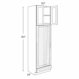 Richmond White OVD3090: Double Oven Cabinet: Assembled Kitchen Cabinets
