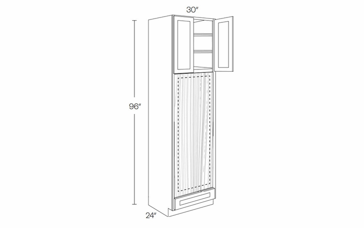 Richmond White OVD3096: Double Oven Cabinet: Assembled Kitchen Cabinets