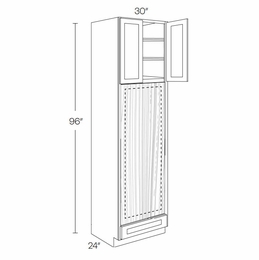 Richmond White OVD3096: Double Oven Cabinet: Assembled Kitchen Cabinets