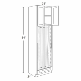Richmond White OVD3384: Double Oven Cabinet: Assembled Kitchen Cabinets
