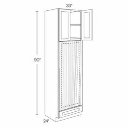 Richmond White OVD3390: Double Oven Cabinet: Assembled Kitchen Cabinets