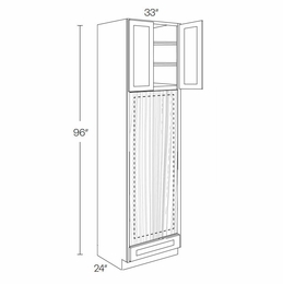 Richmond White OVD3396: Double Oven Cabinet: Assembled Kitchen Cabinets