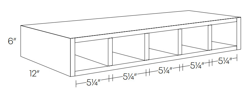 Richmond White WC36: Wine Cubby: Assembled Kitchen Cabinets