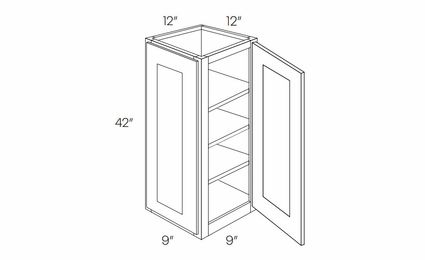 Richmond White WECD1242: Double Door Wall End Cabinet: Assembled Kitchen Cabinets