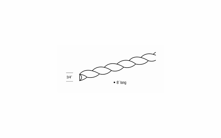 RM8: Rope Molding: Dover Norwich RTA Kitchen Cabinet