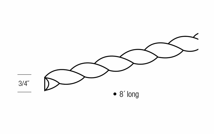 RM8: Rope Molding: Essex RTA Kitchen Cabinet