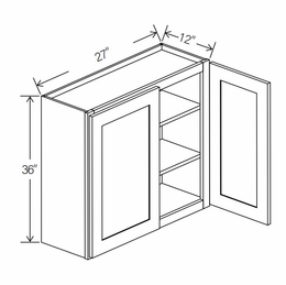 RTA Floral White W2736: Double Door Wall Cabinet: RTA Kitchen Cabinets
