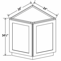 Rustic Wood BEC24: Base End Cabinet: Assembled Kitchen Cabinets