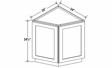 Rustic Wood BEC24: Base End Cabinet: Assembled Kitchen Cabinets