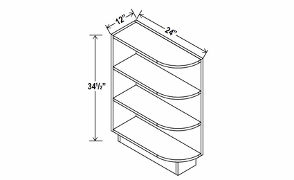 Rustic Wood BES12: Base End Shelf: Assembled Kitchen Cabinets