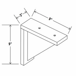 Rustic Wood CB9: Corbel: Assembled Kitchen Cabinets