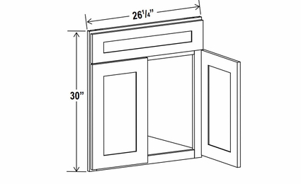 Rustic Wood DCSF42: Corner Sink Base Front: Assembled Kitchen Cabinets