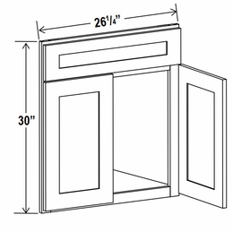 Rustic Wood DCSF42: Corner Sink Base Front: Assembled Kitchen Cabinets