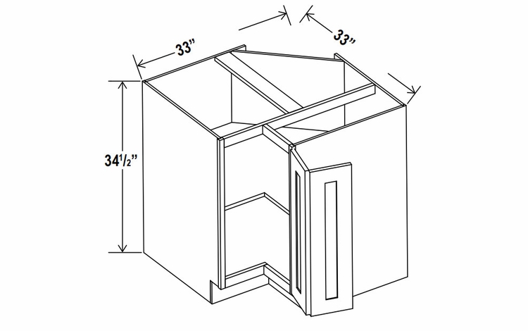 Rustic Wood ERB33: Easy Reach Base Cabinet: Assembled Kitchen Cabinets
