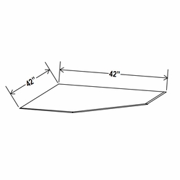 Rustic Wood SBF4242: Corner Sink Base Floor: Assembled Kitchen Cabinets