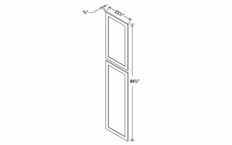 Rustic Wood TDEP2490: Tall Decorative Door Panel: Assembled Kitchen Cabinets