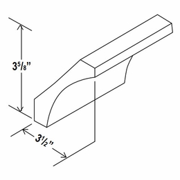 Sage Breeze COV: Cove Crown Molding: Assembled Kitchen Cabinets
