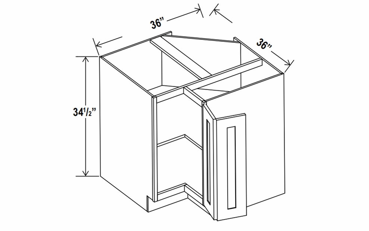 Sage Breeze ERB36: Easy Reach Base Cabinet: Assembled Kitchen Cabinets