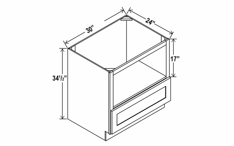 Sage Breeze MB30: Microwave Base Cabinet: Assembled Kitchen Cabinets