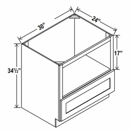 Sage Breeze MB30: Microwave Base Cabinet: Assembled Kitchen Cabinets