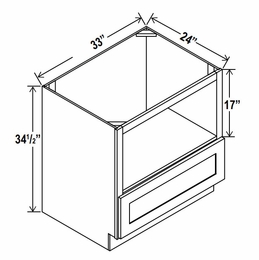Sage Breeze MB33: Microwave Base Cabinet: Assembled Kitchen Cabinets