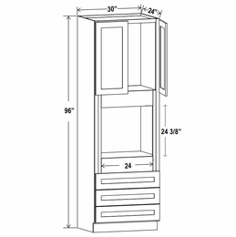 Sage Breeze O309624: Oven Pantry Cabinet: Assembled Kitchen Cabinets