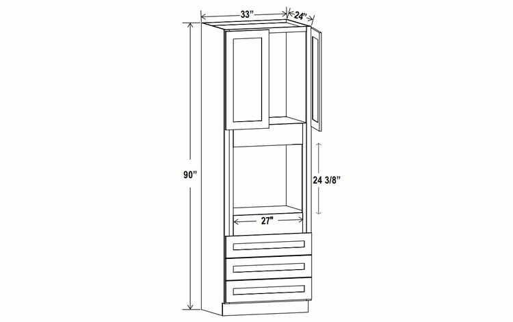 Sage Breeze O339024: Oven Pantry Cabinet: Assembled Kitchen Cabinets