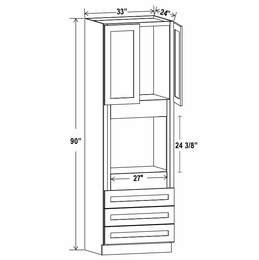 Sage Breeze O339024: Oven Pantry Cabinet: Assembled Kitchen Cabinets