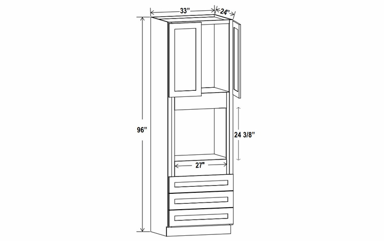 Sage Breeze O339624: Oven Pantry Cabinet: Assembled Kitchen Cabinets
