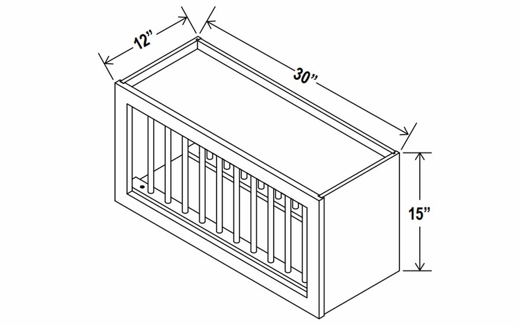 Sage Breeze PR3015: Plate Rack Cabinet: Assembled Kitchen Cabinets