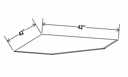 Sage Breeze SBF4242: Corner Sink Base Floor: Assembled Kitchen Cabinets