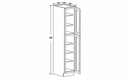 Sage Breeze U189624: Pantry Cabinet: Assembled Kitchen Cabinets