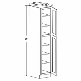 Sage Breeze U189624: Pantry Cabinet: Assembled Kitchen Cabinets