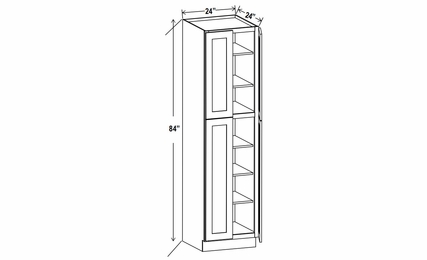 Sage Breeze U248424: Pantry Cabinet: Assembled Kitchen Cabinets