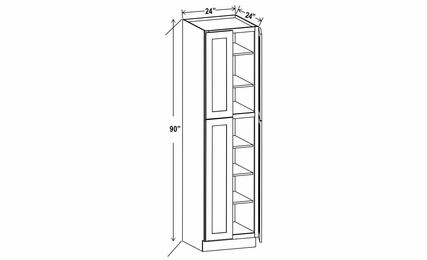 Sage Breeze U249024: Pantry Cabinet: Assembled Kitchen Cabinets